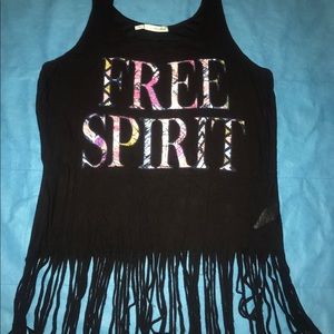 Tank top with fringe